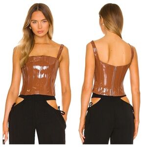 h:ours Ember Corset Top in Brown